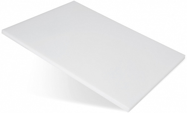 Доска разделочная Luxstahl 300х200х6 белая пластик фото
