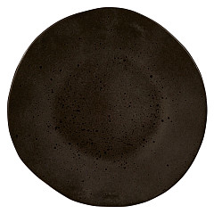 Тарелка мелкая безбортовая Style Point Stone Black 28,5 см, цвет черный, Q Authentic (QU53334) в Москве , фото