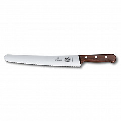 Нож кондитерский Victorinox Rosewood 26 см, волнистое лезвие, ручка розовое дерево фото