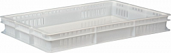 Ящик для полуфабрикатов Luxstahl 600х400х75 мм перфорированные бока, сплошное дно, ПЭНД [ЯП 1.2] в Москве , фото