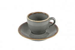 Чашка кофейная Porland 90 мл фарфор цвет темно-серый Seasons (312109) в Москве , фото