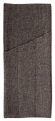 Куверт Luxstahl Рогожка коричневый на 3 столовых прибора правый фото