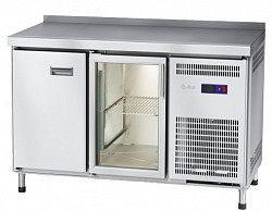 Холодильный стол Abat СХС-60-01 неохлаждаемая столешница с бортом (дверь-стекло, дверь) фото