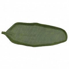 Блюдо овальное Лист P.L. Proff Cuisine 64,5*24*3,5 см Green Banana Leaf пластик меламин в Москве , фото