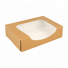 Коробка для суши/макарон Garcia de Pou с окном 17,5*12*4,5 см, натуральный, 50 шт/уп, бумага в Москве , фото