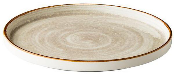 Тарелка с вертикальным бортом, стопируемая Style Point Jersey Grey 25,4 см, цвет серый (QU95060) фото