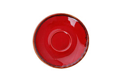 Блюдце для кофейной чашки Porland 12 см фарфор цвет красный Seasons (122112) в Москве , фото