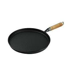 Сковорода для блинов P.L. Proff Cuisine 26 см h2,3 см чугун с дерев. ручкой черная ИНДУКЦИЯ (81240553) фото