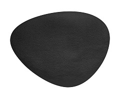 Салфетка подстановочная (плейсмат) Lacor 45x35 см, 100 % переработанная кожа, декор grainy black / зернистый черный фото