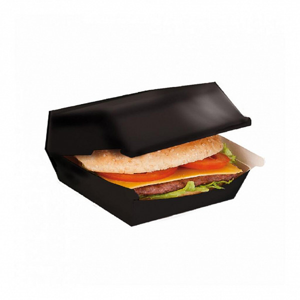 Коробка для бургера Garcia de Pou Black 22,5*18*9 см, 50 шт/уп, картон фото