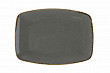 Тарелка плоская Porland 32 см фарфор цвет темно-серый Seasons (118432)