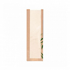 Пакет для хлеба с окном Garcia de Pou Feel Green 14+4*60 см, крафт-бумага 36 г/см2, 250 шт/уп в Москве , фото