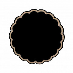 Салфетки под чашку (доллис) Garcia de Pou 9 слоев, 9 см, 250 шт (черные) фото