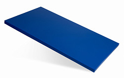 Доска разделочная Luxstahl 350х260х8 синяя пластик в Москве , фото