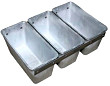 Форма хлебная Спика алюминиевая литая №7 (220х110х115) мм, 3-секционная
