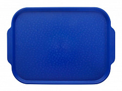 Поднос столовый с ручками Luxstahl 450х355 мм синий фото