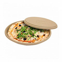 Коробка для пиццы Garcia de Pou Bionic 35,7*3,3 см, сахарный тростник, без крышки фото