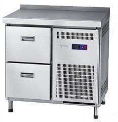 Холодильный стол Abat СХС-70 неохлаждаемая столешница с бортом (ящики 1/2) фото