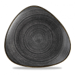 Тарелка мелкая треугольная Churchill Stonecast Raw Black SRBLTR101