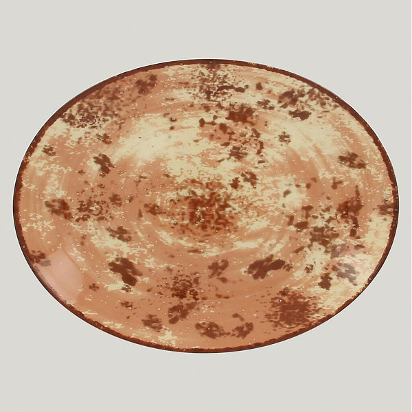 Тарелка овальная плоская RAK Porcelain Peppery 36*27 см, красный цвет фото