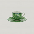 Блюдце RAK Porcelain Peppery 13 см, h 1,7 см, зеленый цвет