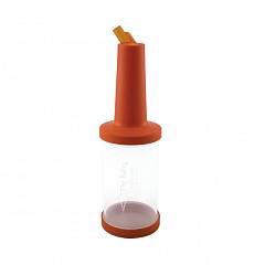 Емкость для сока The Bars 1 л с лейкой оранжевая пластик фото
