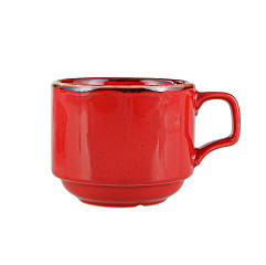 Чашка чайная Porland 177 мл, стопируемая, цвет красный Seasons (322107) в Москве , фото