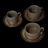 Чайная пара Corone 230мл, медный/серый Luminare фото