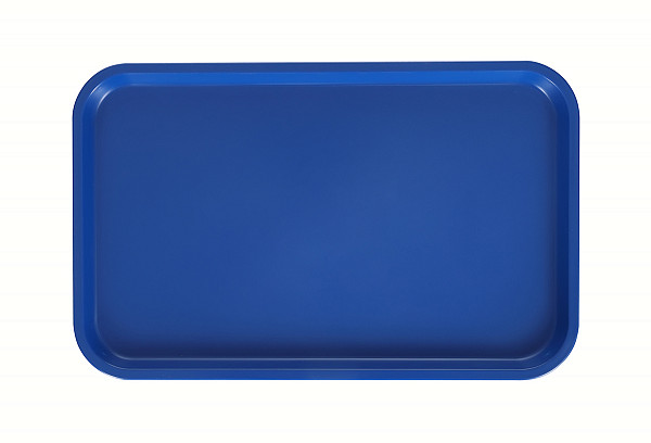 Поднос столовый из полистирола Luxstahl 530х330 мм синий фото