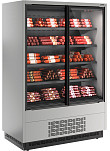 Холодильная горка Полюс FC20-07 VV 1,0-1 0030 STANDARD фронт X1 бок металл с зеркалом (9006-9005)