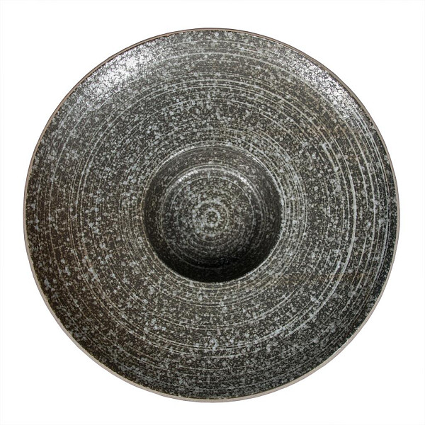 Тарелка глубокая для пасты P.L. Proff Cuisine 250 мл 26,7*6 см Dark Stone Untouched Taiga фото