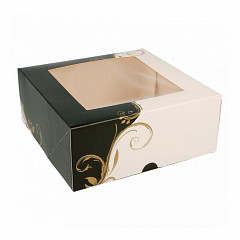 Коробка для торта Garcia de Pou с окном 24*24*12 см, белая, картон в Москве , фото