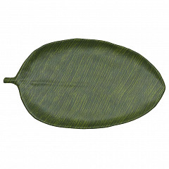 Блюдо овальное Лист P.L. Proff Cuisine 46*25,4*2,8 см Green Banana Leaf пластик меламин в Москве , фото