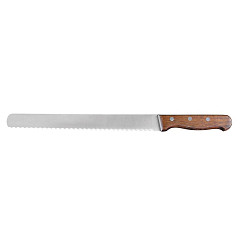 Нож кондитерский P.L. Proff Cuisine 28 см волнистое лезвие Wood деревянная ручка (99005039) фото
